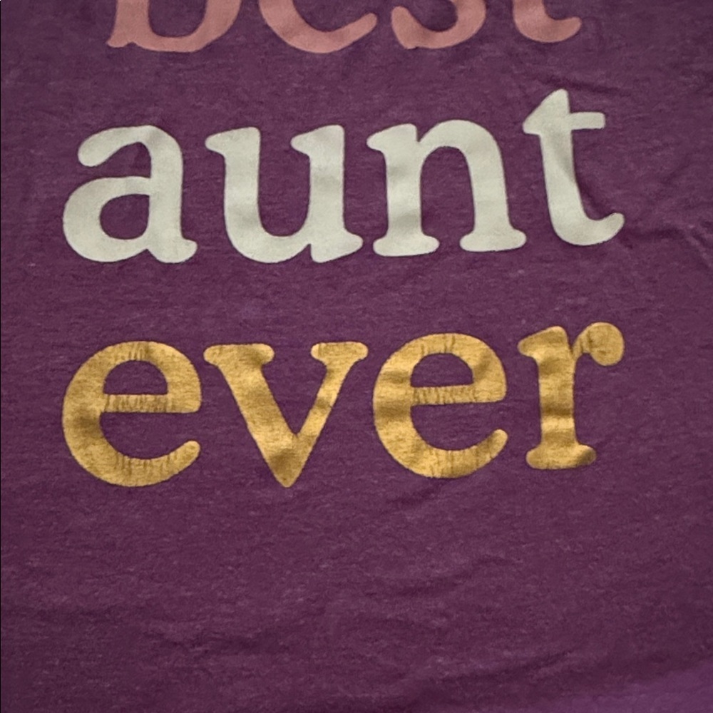 Purple Graphic Tee - Best Aunt Ever - Picture 3 of 4